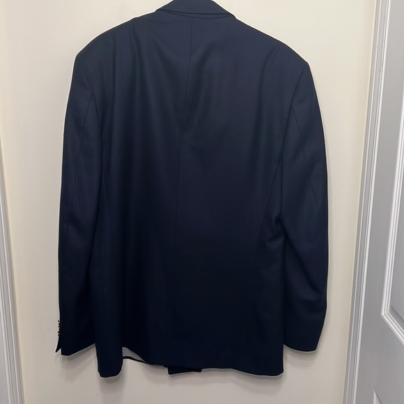 Bellismo 100%VirginWool Oversized Boyfriend Navy Shoulder Padded Blazer Size XL - Picture 9 of 10